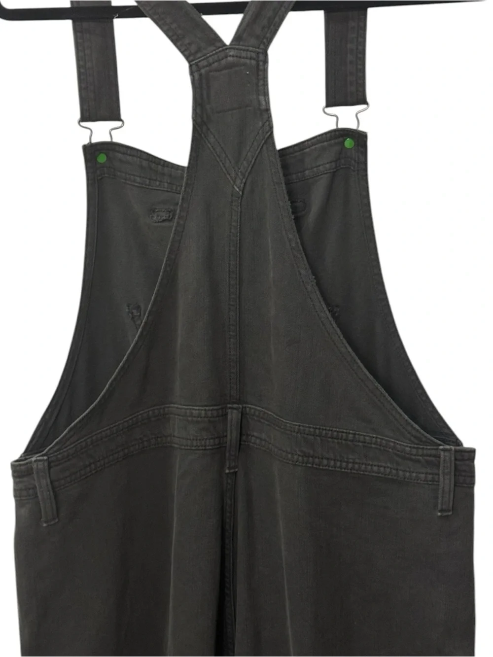 Aerie Wide-Leg Denim Cargo Overalls in black color women’s size XL